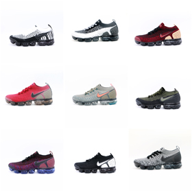 Nike VaporMax Flyknit 2 Comfort Fabric Low Top Air Cushion Casual Running Shoes Men's-2705  